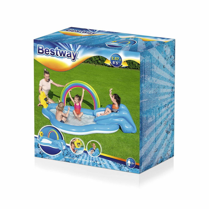 Bestway Piscine Gonflable Parc de Jeux Arc-en-ciel 257x145x91 cm +2 Ans Jardin 53092 Bestway Piscine Gonflable Parc de Jeux Arc-en-ciel 257x145x91 cm +2 Ans Jardin 53092