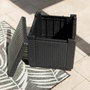 ALLIBERT by KETER Pouf de rangement Cube Graphite 213816 422801