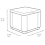 Keter - Pouf de rangement cube, extérieur, graphite, 213816, 422801, coffre pour jardin et terrasse