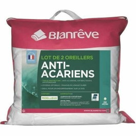 Blanreve Lot de 2 Oreillers Triple Protection 60 x 60 cm Blanc