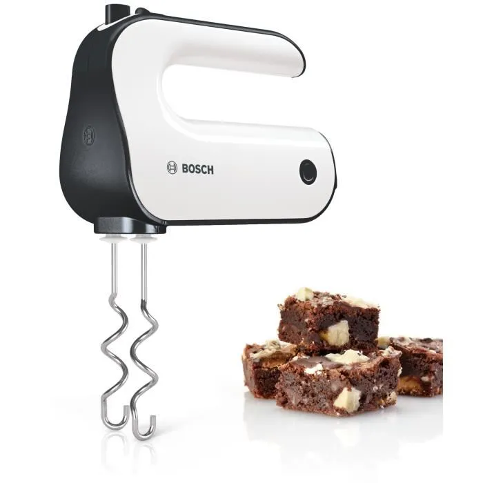 Bosch MFQ4020 STYLINE Batteur à main 450W - 5 vitesses + fonction pulse - Blanc et Gris anthracite