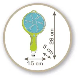 Smoby Douchette 3 en 1 Bleu - Compatible avec Toutes les Maisons de Jeux - Raccord Gardena - Réglage du Débit d'Eau