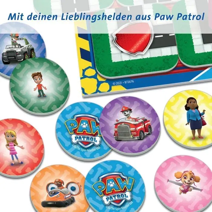 Ravensburger - Pat'Patrouille Labyrinthe Jr - Jeu de société enfant - Chasse au trésor dans un labyrinthe en mouvement - À partir de 4 ans