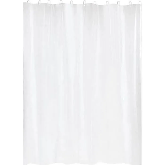 Gelco Rideau de douche First 180 x 200 cm blanc - Fabriqué en PEVA avec anneaux inclus Gelco Rideau de douche First 180 x 200 cm blanc - Fabriqué en PEVA avec anneaux inclus