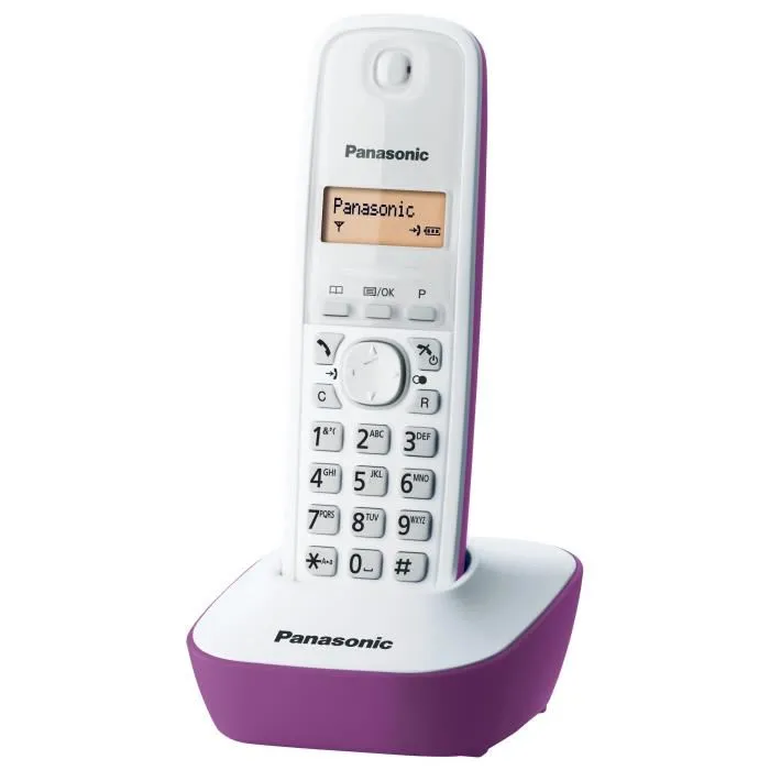 Panasonic KX-TG1611FRF - Téléphone sans fil DECT avec répondeur, afficheur, ID appelant, répertoire, rappel et réveil