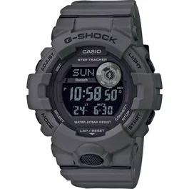 Casio Montre Sport G-Shock GBD-800UC-8ER avec Bluetooth, Capteur de Fréquence Cardiaque, Compteur de Pas, Étanche 20 bars - Gris