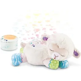 Vtech Baby - Manon, Lumi Mouton Nuit Étoilée, Veilleuse 3 en 1 avec Projections, Mélodies et Bruits Blancs, Peluche Douce pour Bébé