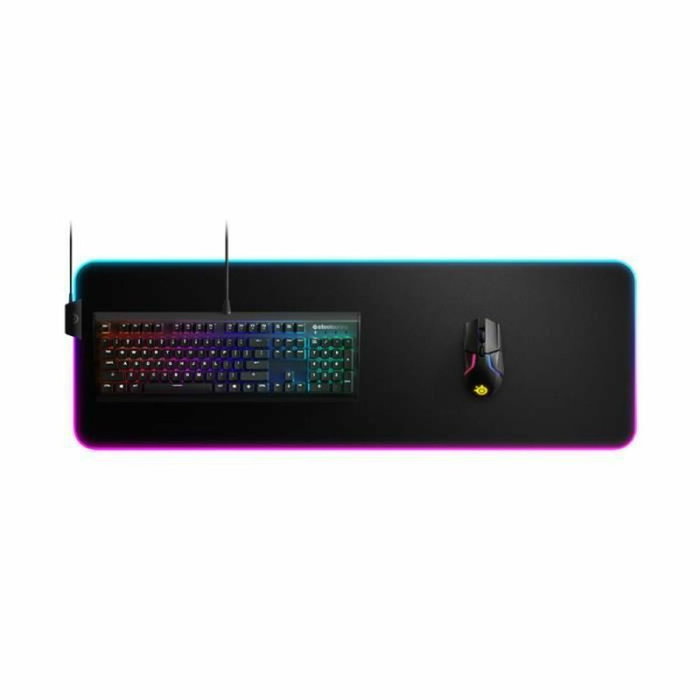 SteelSeries QcK Prism Cloth XL Tapis de souris XL Noir avec RVB dynamique
