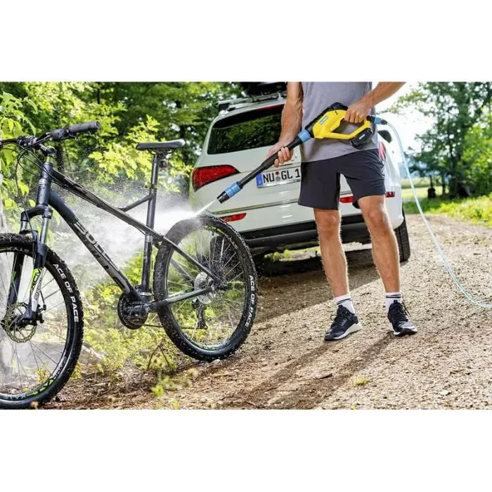 Gloria MultiJet 18V Nettoyeur haute pression sans fil à 3 pressions réglables (2,5 à 25 bar) - Système de nettoyage, moussage et soin des plantes - Compatible batterie BOSCH 18V