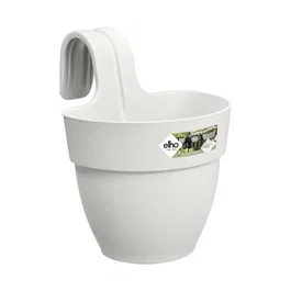 ELHO Pot de Fleurs Balcon Vibia Campana Easy Hanger Small - Blanc Soie - Plastique - 24.1 x 20.5 x 26.5 cm