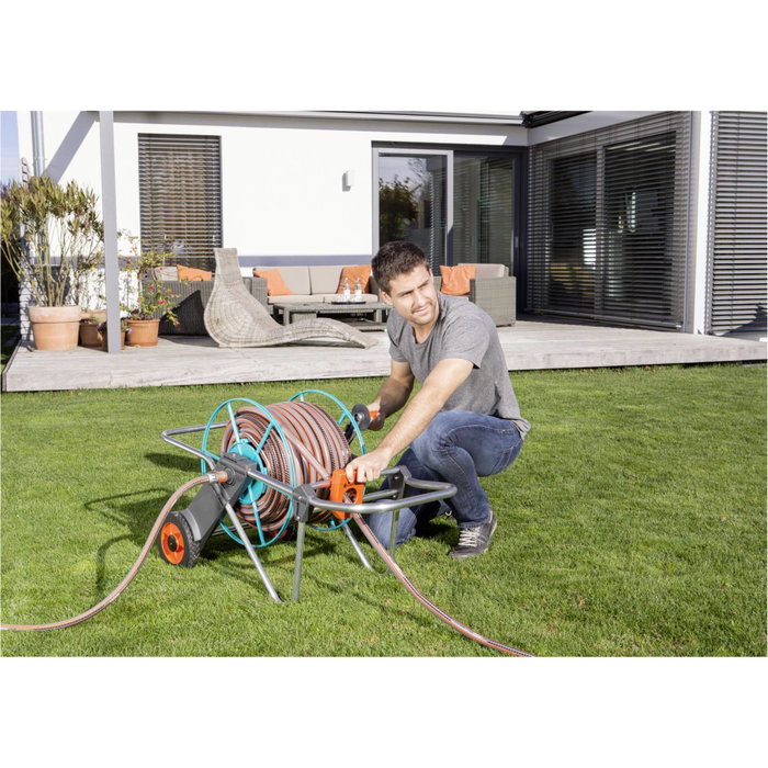 Gardena Dévidoir métal sur roues 100