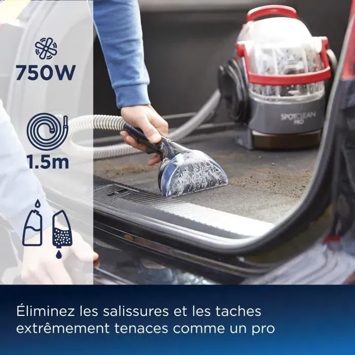 Bissell Spotclean Pro 1558N - Nettoyeur Détacheur Professionnel Portatif - Réservoir 3,5L - Efficace contre toutes les taches