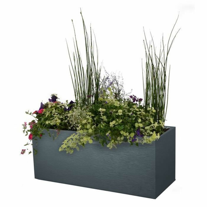 Eda Jardinière Graphit Up Rectangulaire Gris Anthracite 98 L