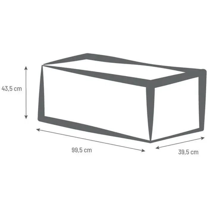 EDA Bac à fleurs Graphit 98 L, Gris Anthracite 99.5 x 39 x 43 cm - Jardinière pour extérieur