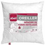 Abeil Oreiller à mémoire de forme matelassé 60x60 cm blanc