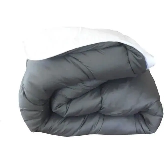 Abeil Couette Chaude Bicolore 140 x 200 cm Blanc et Gris - 350 g/m², Polyester, Reversible, OEKO-TEX, Lavable en Machine Abeil Couette Chaude Bicolore 140 x 200 cm Blanc et Gris - 350 g/m², Polyester, Reversible, OEKO-TEX, Lavable en Machine