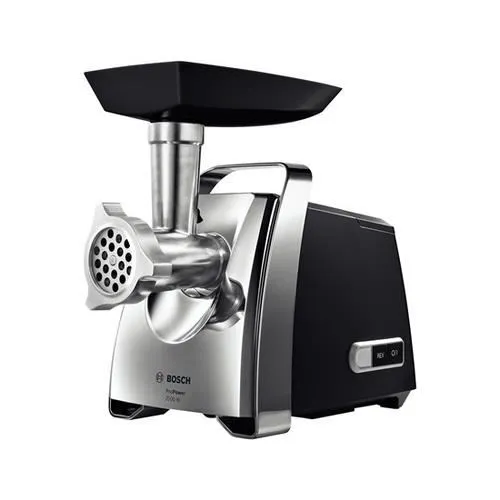 Bosch MFW67440 Hachoir à Viande 700W Noir avec Pieds Antidérapants, Acier Inoxydable, Bouchon à Saucisse et Plateau de Rangement Bosch MFW67440 Hachoir à Viande 700W Noir avec Pieds Antidérapants, Acier Inoxydable, Bouchon à Saucisse et Plateau de Rangement