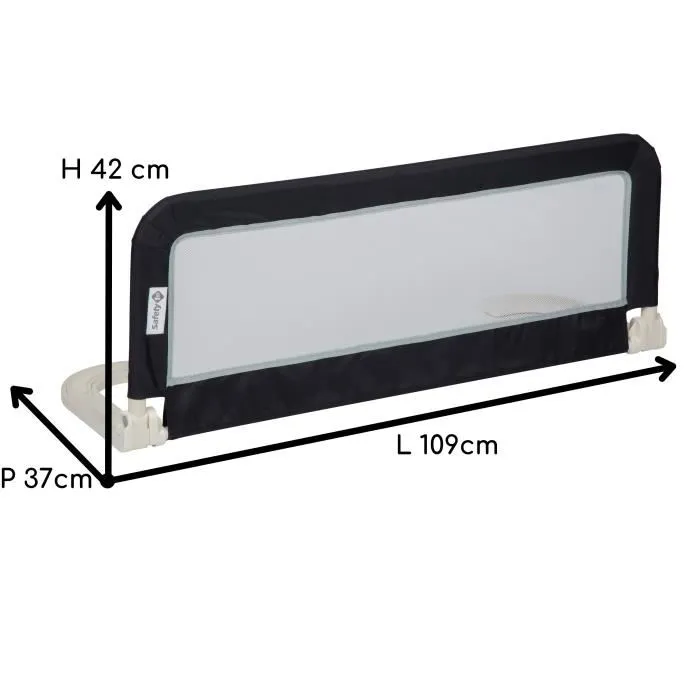 Safety 1st Barrière de lit portable pliable, 18 mois-5 ans, En tissu maille, Facile à installer et transporter, Idéale pour les voyages