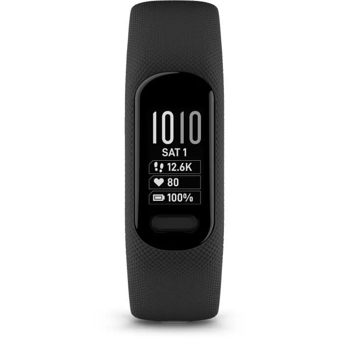 Garmin Vivosmart 5 - Bracelet d'activité connecté - Noir Taille L - Suivi fréquence cardiaque, stress, sommeil, Body Battery et sports