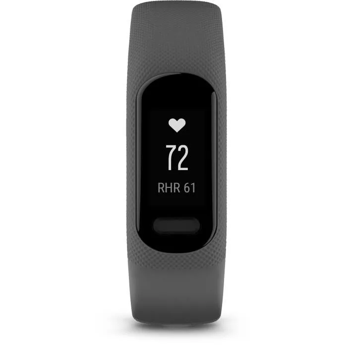 Garmin Vivosmart 5 - Bracelet d'activité connecté - Noir Taille L - Suivi fréquence cardiaque, stress, sommeil, Body Battery et sports