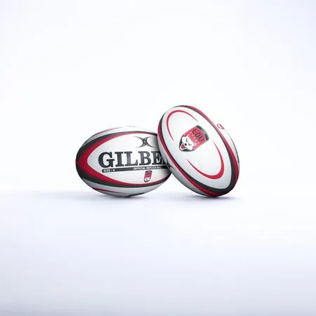 Gilbert Ballon de rugby réplique Lyon, taille 5, idéal pour entraînement et collection
