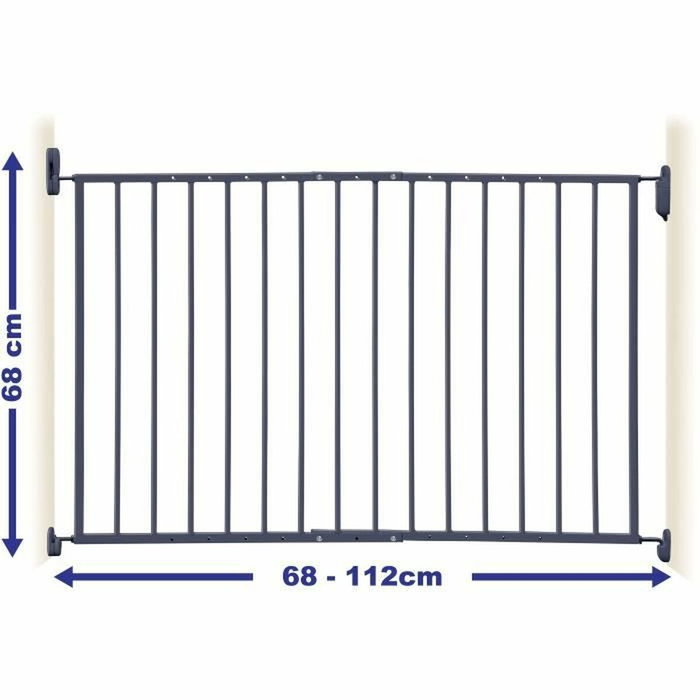 Dreambaby Barrière de sécurité Arizona Extenda, Réglable 68-112 cm, Grise