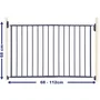 Dreambaby Barrière de sécurité Arizona Extenda - Largeur réglable 68 à 112 cm - S'ouvre dans les 2 sens - Fixation à visser - Hauteur 68 cm - Gris