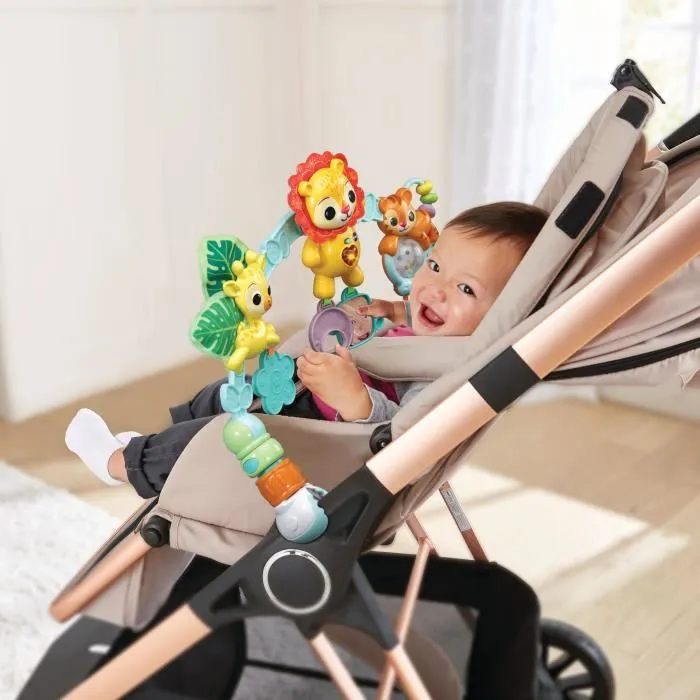 VTech Baby Arche d'Éveil Musical Baby Loulous - Arche d'Activités Jungle pour Berceau, Siège Auto, Poussette, Jouet Sensoriel avec Effets Sonores pour Bébé