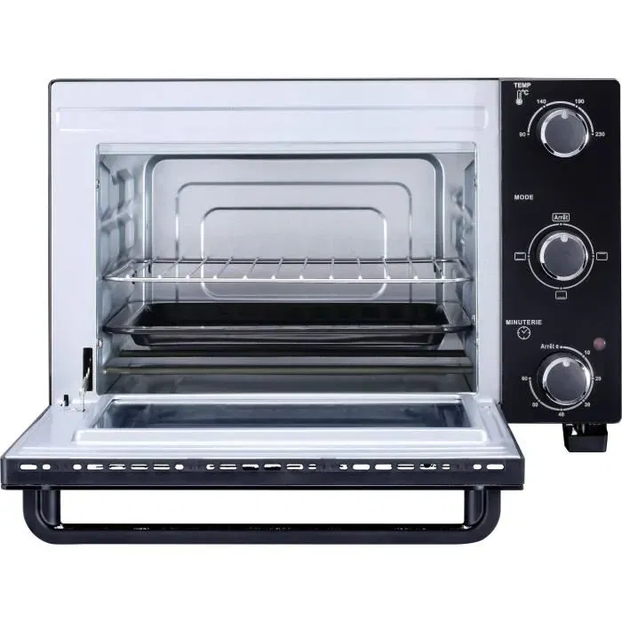 Continental Edison CEMF22B - Minifour électrique 22L noir - 1300W - Convection naturelle - Minuterie 60 min - Thermostat 230°C
