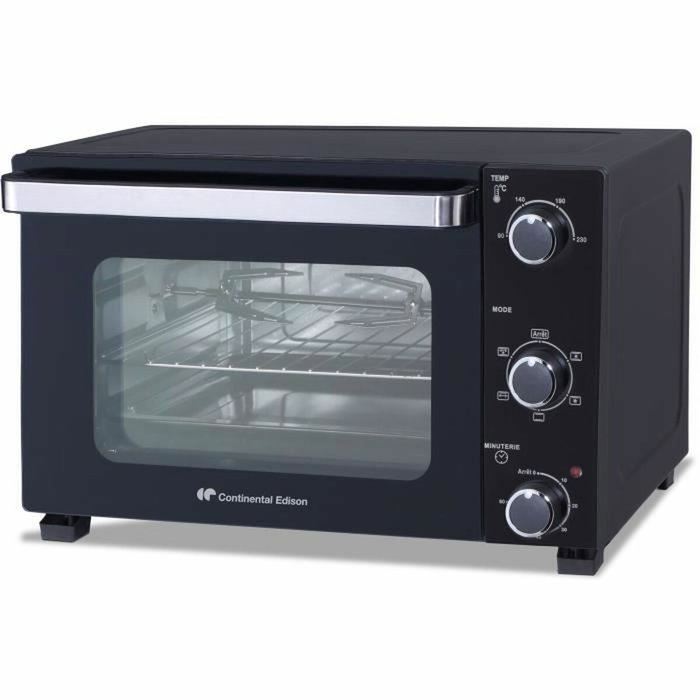 Continental Edison CEMF35B4 - Mini four électrique 35L noir - 1500W - Rôtisserie, Convection naturelle
