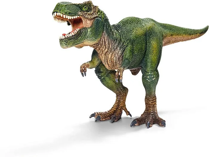 Schleich 14525 DINOSAURS - Figurine Tyrannosaure Rex vert avec mâchoire mobile, jouet dinosaure réaliste pour enfants dès 4 ans