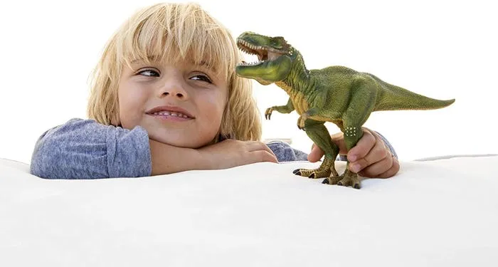Schleich 14525 DINOSAURS - Figurine Tyrannosaure Rex vert avec mâchoire mobile, jouet dinosaure réaliste pour enfants dès 4 ans