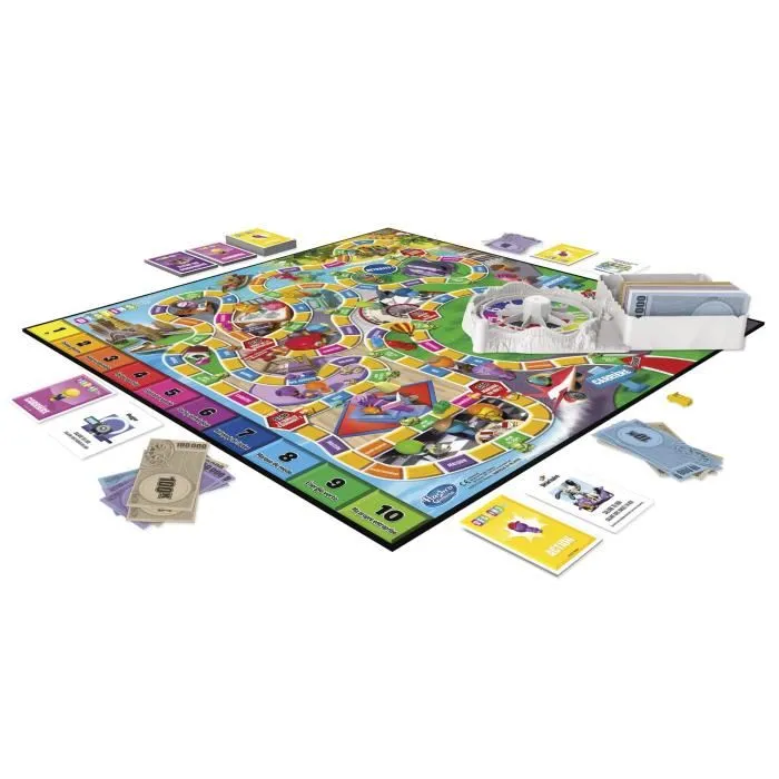 Hasbro Gaming Destins - Le jeu de la vie - Jeu de plateau familial, 2 à 4 joueurs, à partir de 8 ans, avec pions colorés