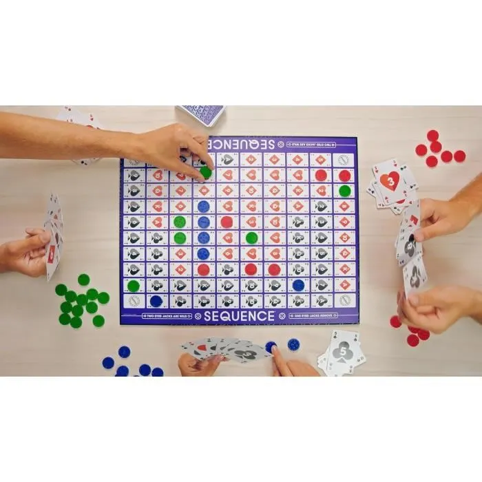 Goliath Sequence - Jeu de stratégie et de société américain classique - Pour 2 joueurs ou plus - Plateau, cartes et jetons - A partir de 7 ans