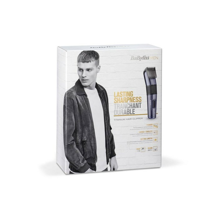 Babyliss E976E Tondeuse à cheveux sans fil Titane Silver Babyliss E976E Tondeuse à cheveux sans fil Titane Silver