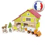 Jeujura - Jeu de construction en bois Ma Ferme, 180 pièces - Jouet éducatif pour enfants à partir de 5 ans