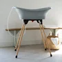 Thermobaby Kit baignoire VASCO 3 en 1, baignoire pour bébé avec pieds et tuyau de vidange, gris charme, confortable et pliable pour un rangement facile