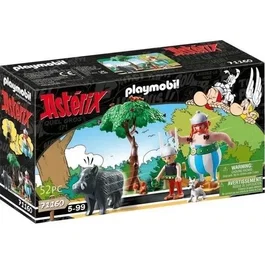 PLAYMOBIL 71160 - Figurine Astérix La chasse au sanglier avec Astérix, Obélix et Idéfix - 52 pièces - Jouet dès 5 ans