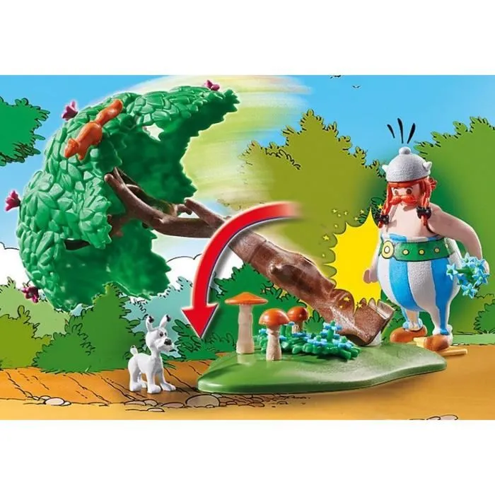 PLAYMOBIL 71160 - Figurine Astérix La chasse au sanglier avec Astérix, Obélix et Idéfix - 52 pièces - Jouet dès 5 ans