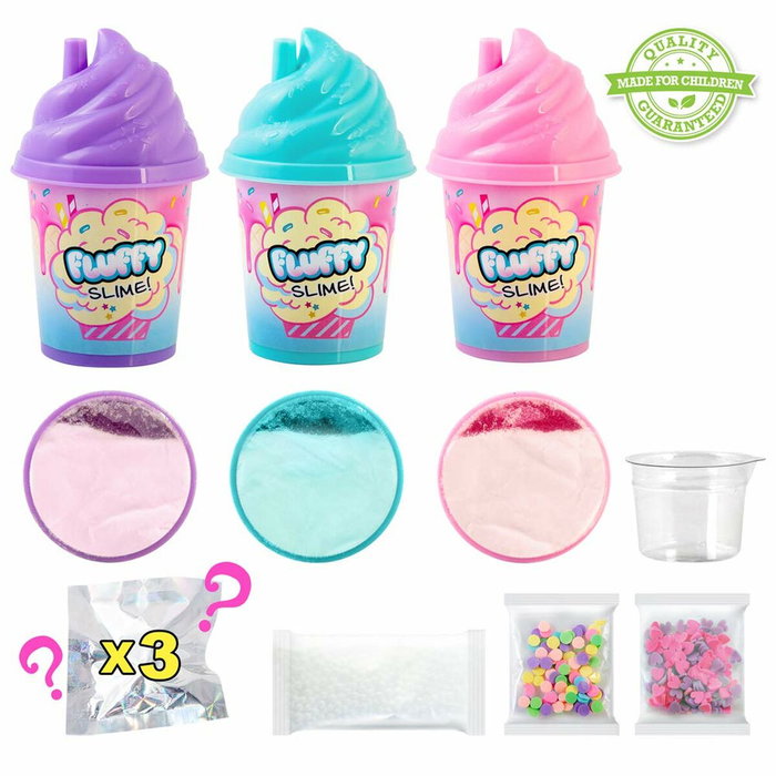 Canal Toys SO DIY So Slime Fluffy - Lot de 3 Slime Shakers Fluffy parfumés Canal Toys SO DIY So Slime Fluffy - Lot de 3 Slime Shakers Fluffy parfumés