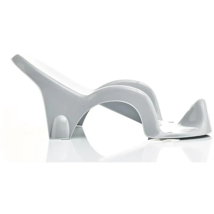 Thermobaby Transat de bain Atoll pour bébé, gris charme, de la naissance à 8 mois, compatible baignoires Thermobaby, fabriqué en France