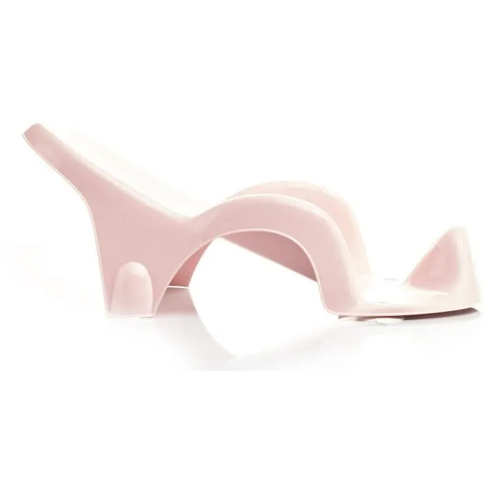 Thermobaby Transat de bain pour bébé Atoll - Rose poudré - Confort ergonomique, 2 ventouses, pour bébé jusqu'à 8 kg