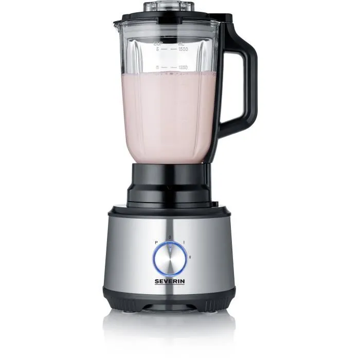Severin KM3892 Robot Multifonctions Blender 1.5 L, 1200 W, Inox et Noir, 2 Vitesses + Fonction Pulse, Hachoir et Râpe Severin KM3892 Robot Multifonctions Blender 1.5 L, 1200 W, Inox et Noir, 2 Vitesses + Fonction Pulse, Hachoir et Râpe