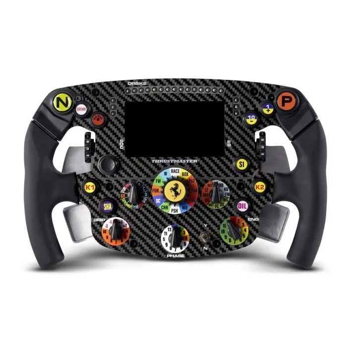 Thrustmaster Volant Ferrari SF1000 Edition pour PC, Écran LCD IPS, Fibre de Carbone, 25 Boutons, 7 Encodeurs