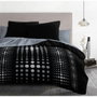 Home Linge Passion Parure de couette STEEVY Noir et Gris, 220x240 cm