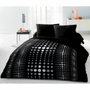 Home Linge Passion Parure de couette STEEVY Noir et Gris, 220x240 cm