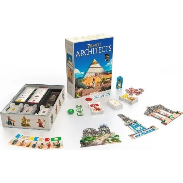 Asmodee - 7 Wonders: Architects - Jeu de plateau familial - Version française - 2 à 7 joueurs - A partir de 8 ans - Durée 25 minutes