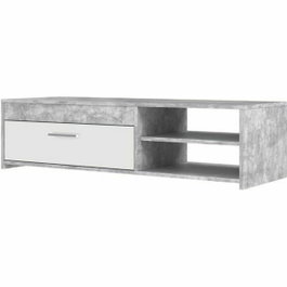 BigBuy Home Meuble TV PILVI Blanc et béton clair