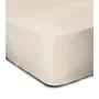 Lovely Home Drap housse 100% coton 140x190 cm bonnet 25 cm beige clair