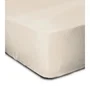 Lovely Home Drap Housse 100% Coton 160 x 200 cm avec Bonnet 35 cm - Beige Clair